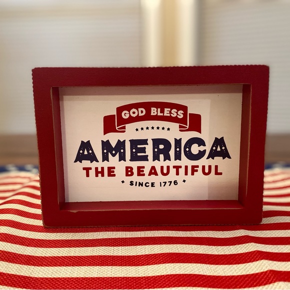 Patriotic Tier Tray Set Of 3, Let Freedom Ring & Proud To Be An American Signs - Picture 11 of 16